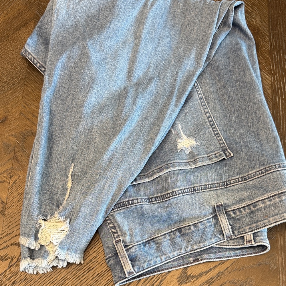 Lane Bryant Light Blue Skinny Jeans Distressed
